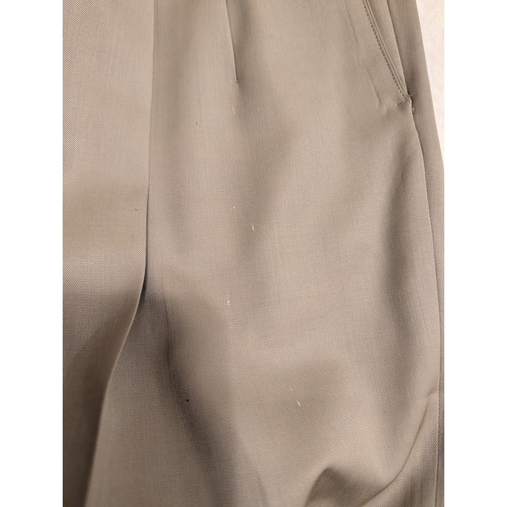 Britches Winston Pleated Dress Pants Mens 36R Khaki Worsted Wool Made in Italy - Picture 8 of 15